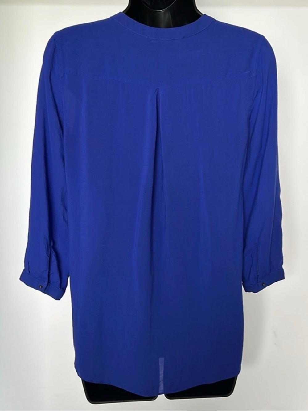 ZARA Basics Royal Blue Flowy V-Neck Tunic Blouse Women’s XS - Picture 3 of 12
